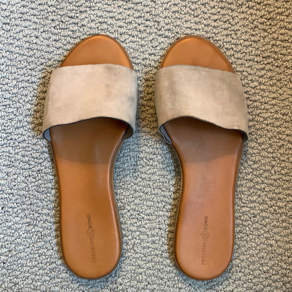 Treasure & Bond Mere Flat Sandal Pink Suede